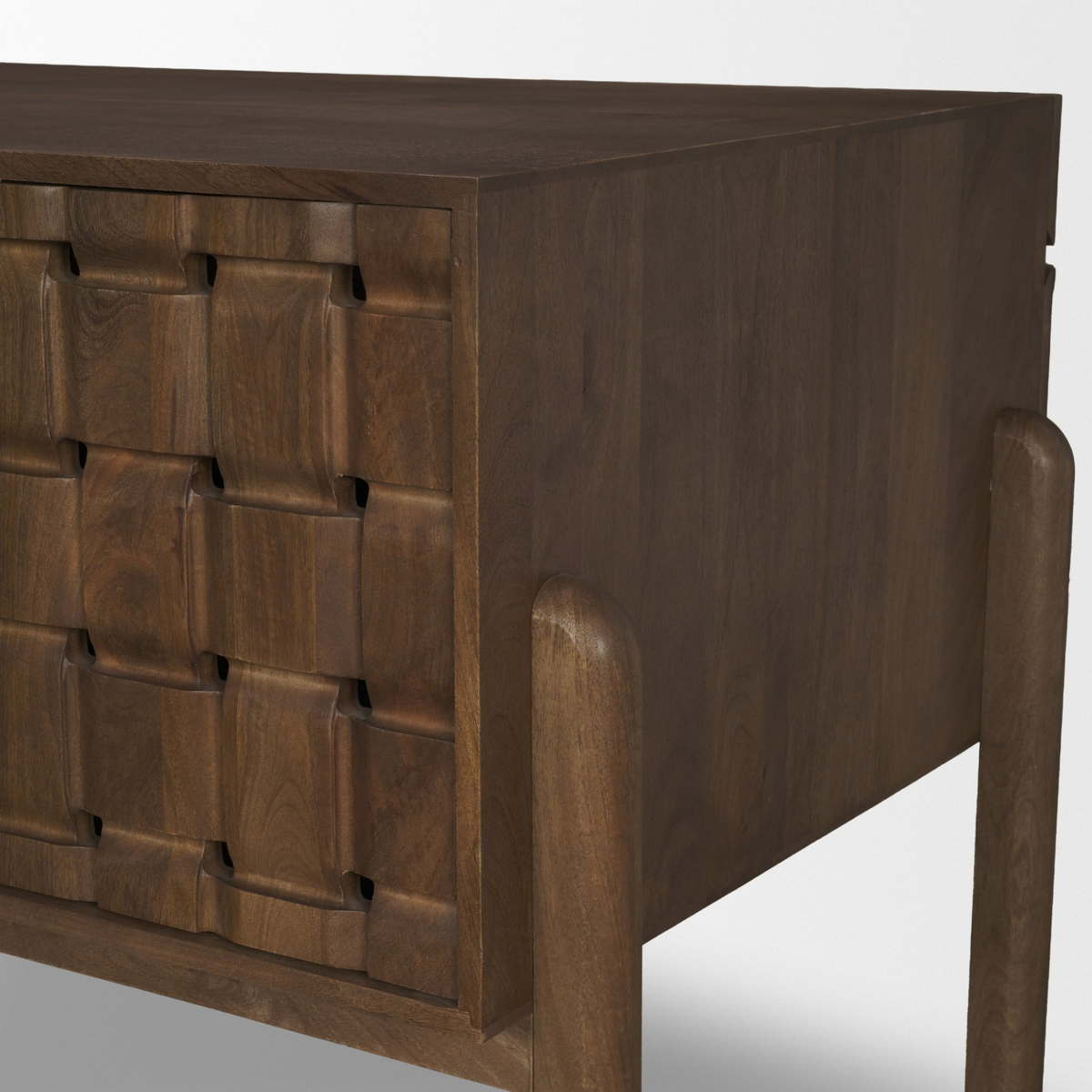 Trellyn Desk [/w Carved Woven Wood Front]