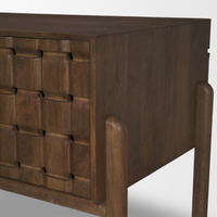 Trellyn Desk [/w Carved Woven Wood Front]
