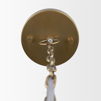 Keller 18"W Antiqued Brass Pendant