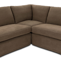 Monette Slipcover Corner Sectional [in Broadway Coffee]