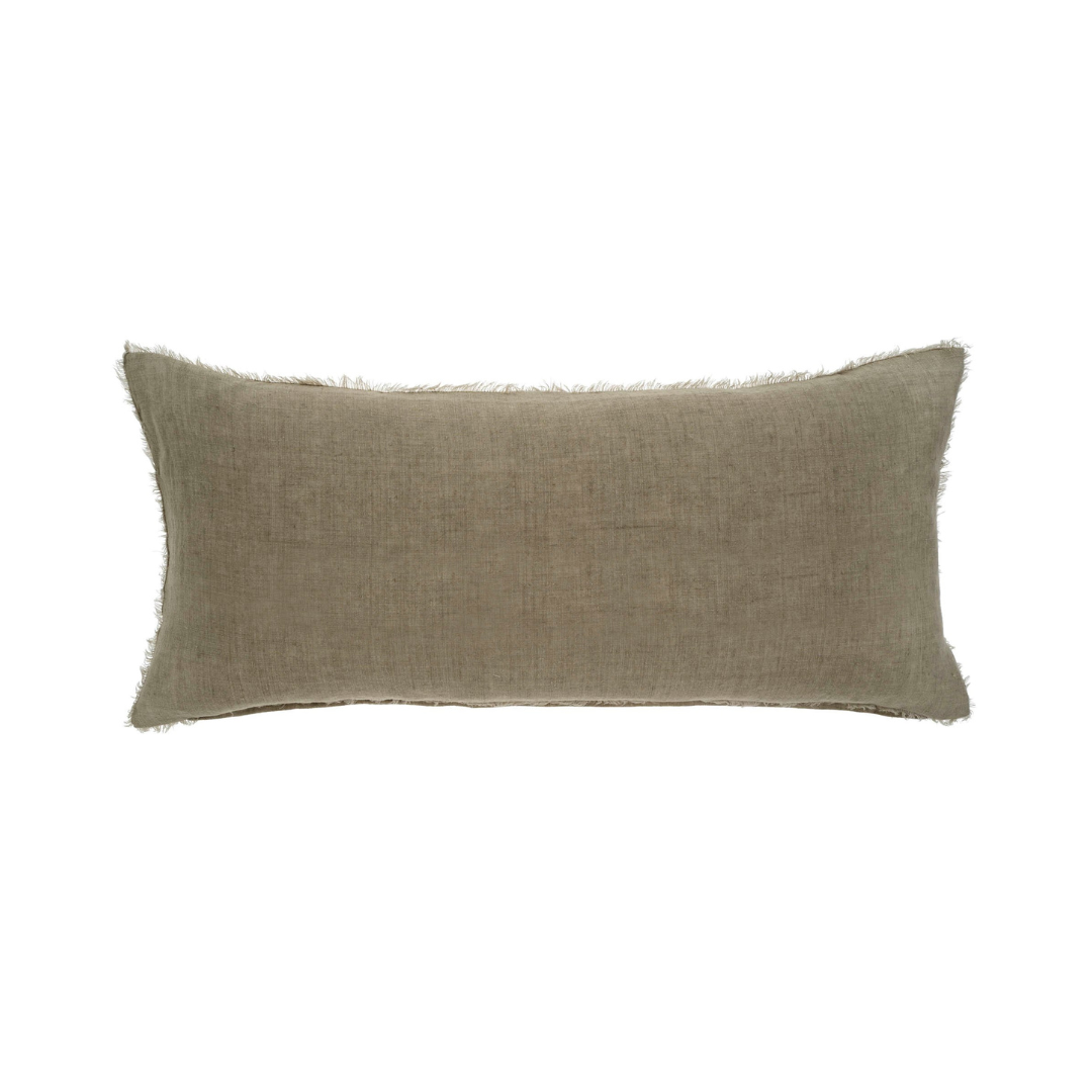 Lina Linen Lumbar Pillow Sand 14 x 31
