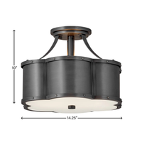 Chance 14.25" Semi-Flush Mount