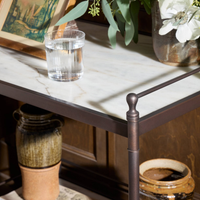 Eisen Nightstand [Striated Marble]