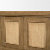 Valterra 6-Door Media Console /w Travertine