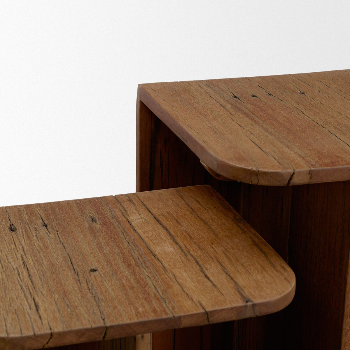 Lucan Reclaimed Wood Nesting End Table Set