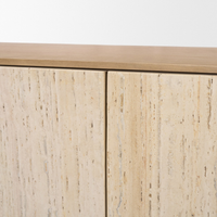 Serrin Wooden Sideboard /w Travertine