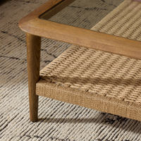 Carmello Coffee Table w/ Paper Rope Shelf