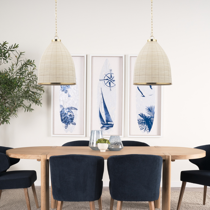 Saliha Handwoven Cane Pendant Light