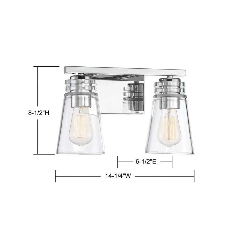 Brannon 2-Light Bathroom Vanity Light