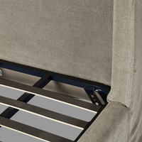 Meryl Slipcover King Bed [Broadway Stone]