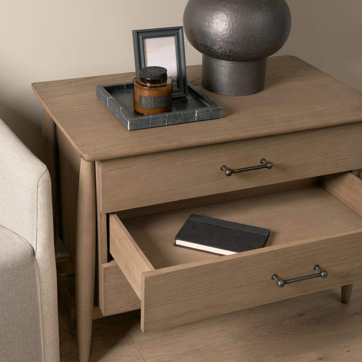 Hollis 3-Drawer Nightstand