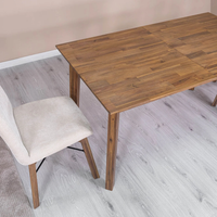 Gia Small Extension Dining Table [55 to 71" - Warm Pecan]