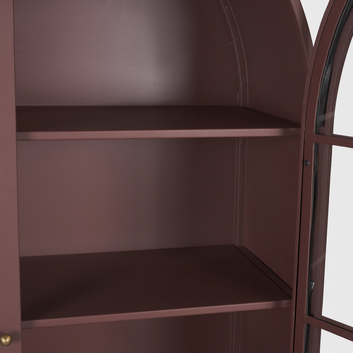 Rousseau Display Cabinet [Burgundy Metal]