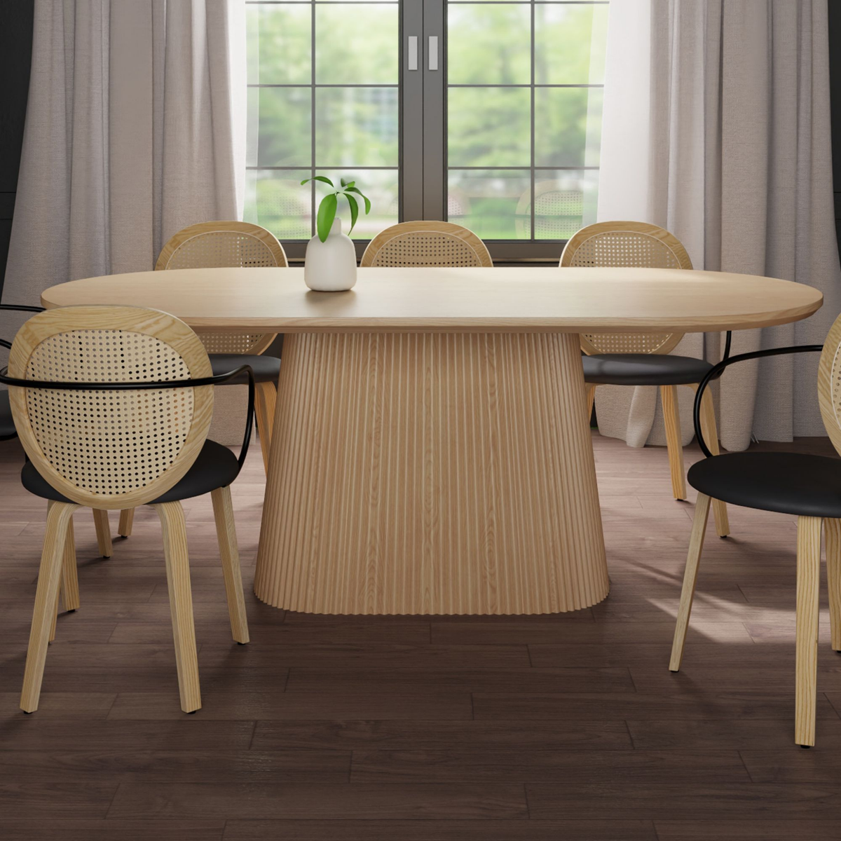 Tovas 79" Oval Dining Table