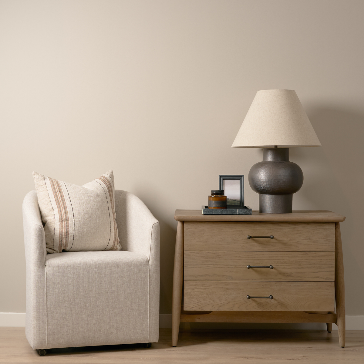 Hollis 3-Drawer Nightstand