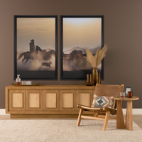 Valterra 6-Door Media Console /w Travertine