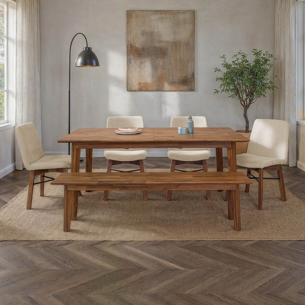 Gia Extension Dining Table [71 to 102" - Warm Pecan]