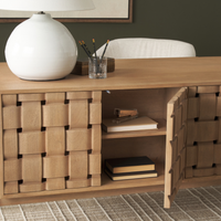 Trellyn Desk [/w Carved Woven Wood Front]