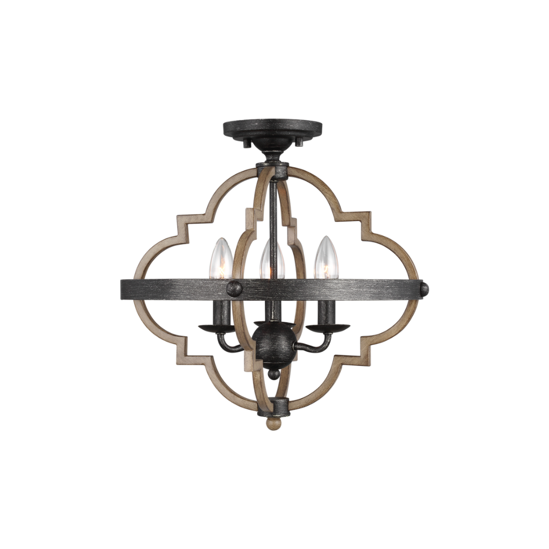 Socorro 3-Light Semi-Flush Mount