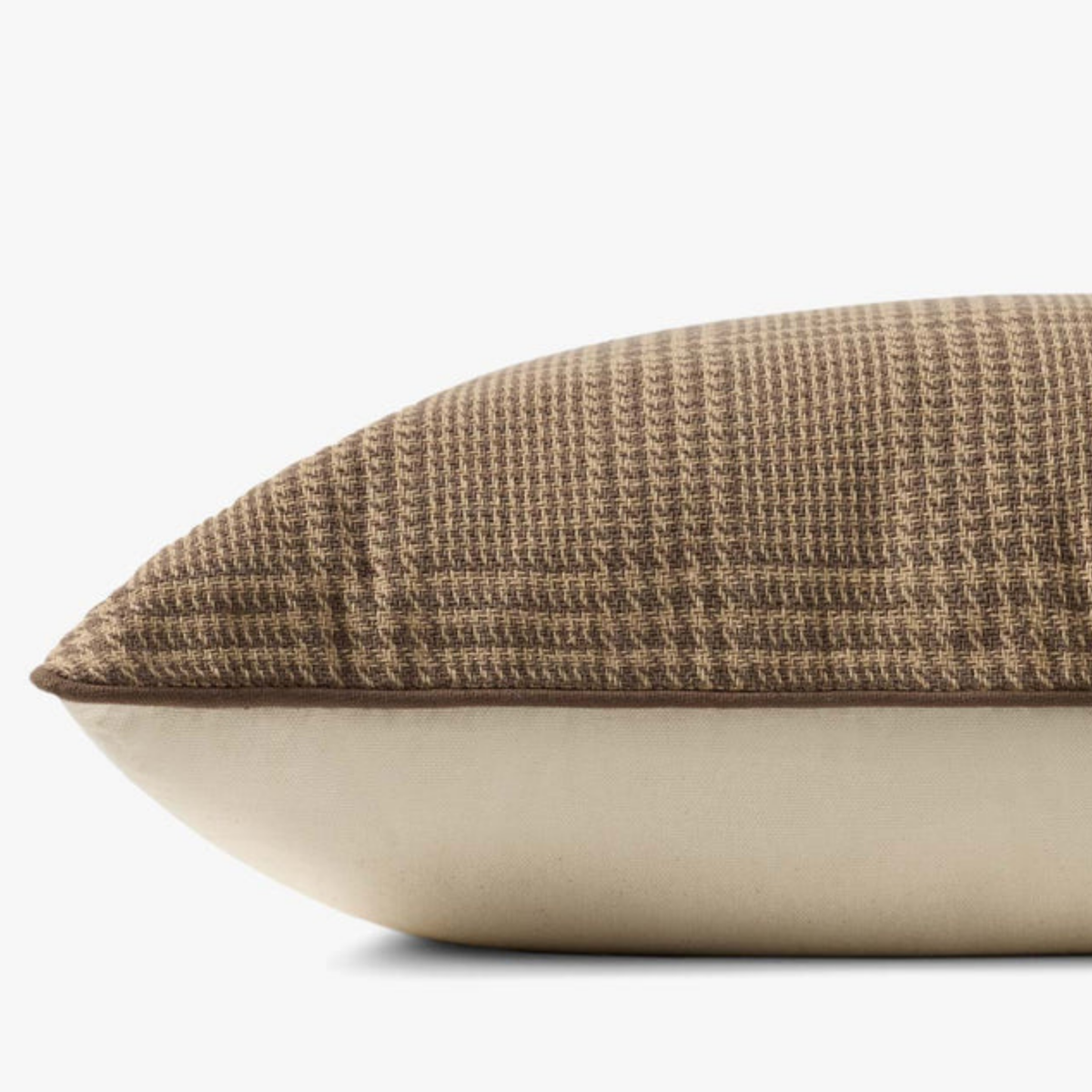 Navarro (Amber Lewis × Loloi) Brown Pillow 13" x 21"