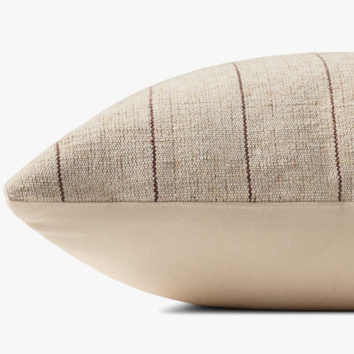 Keisha (Amber Lewis × Loloi) Natural/Brown Pillow 18" x 18"