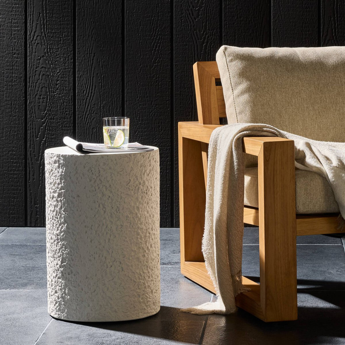 Okafor Outdoor Round End Table