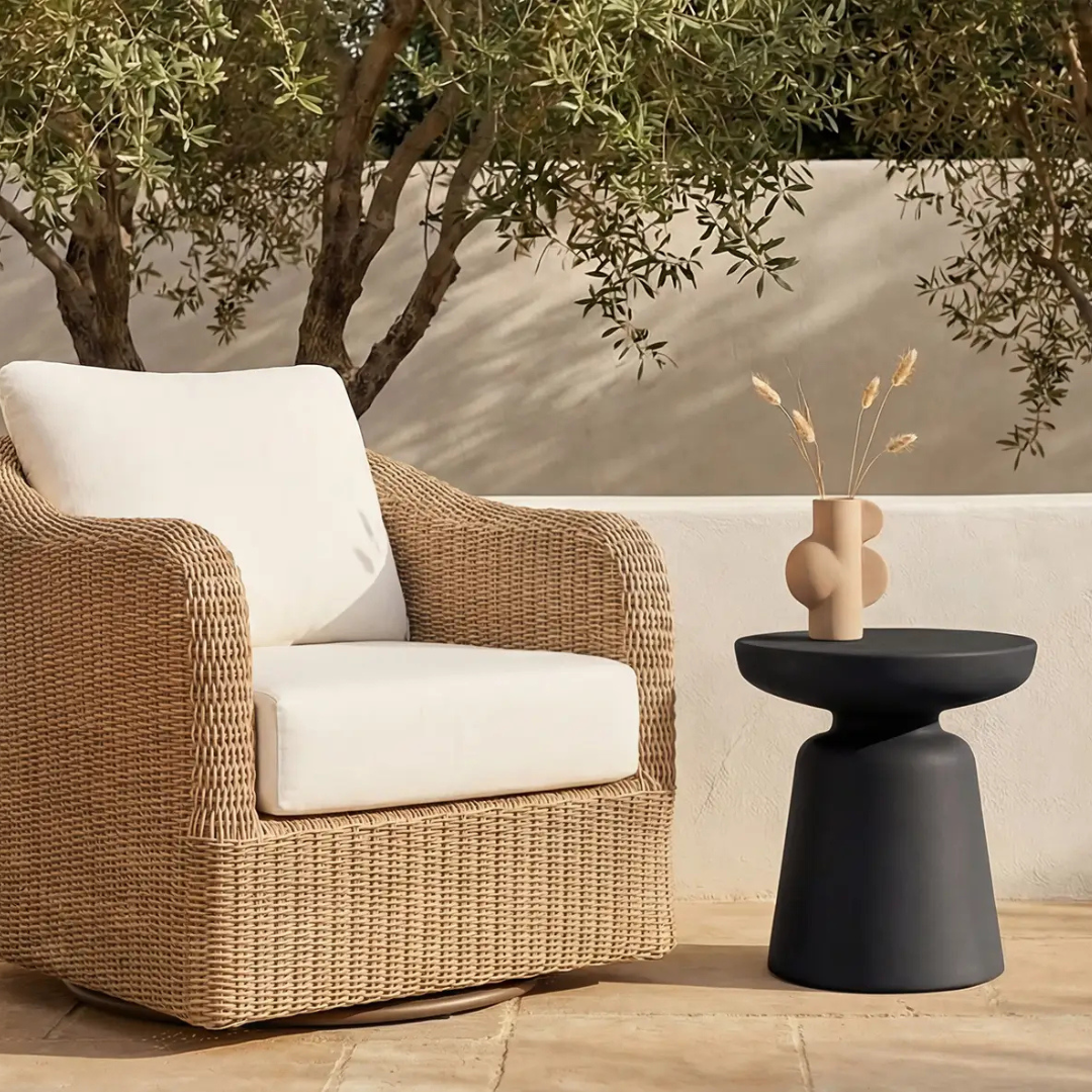 Riellea Outdoor Side Table Black