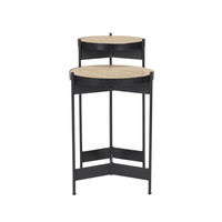 Wade Travertine Nesting End Table Set