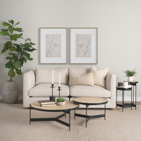 Wade Travertine Nesting End Table Set