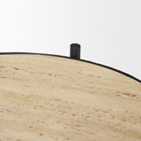 Wade Travertine Nesting End Table Set