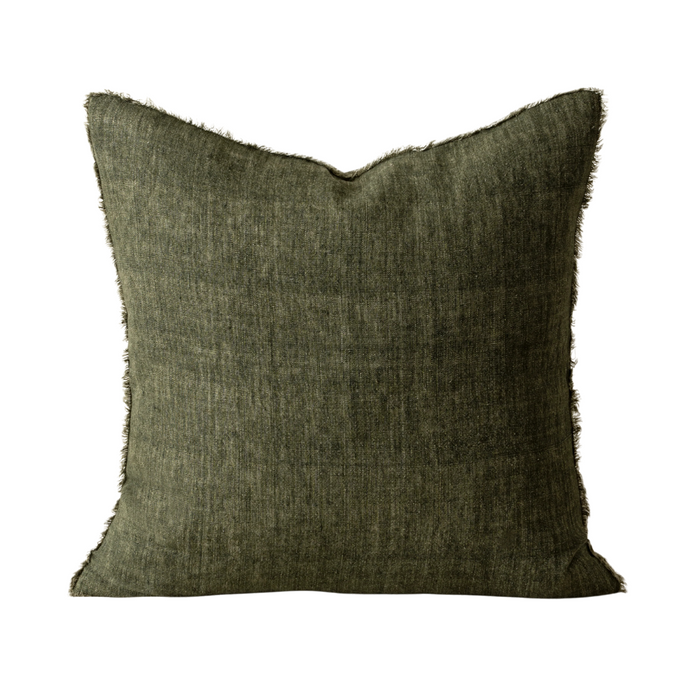 Lina Linen Pillow Avocado - 24" x 24"