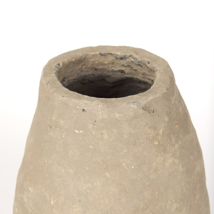 Rundal Small Gray Paper Mache Vase