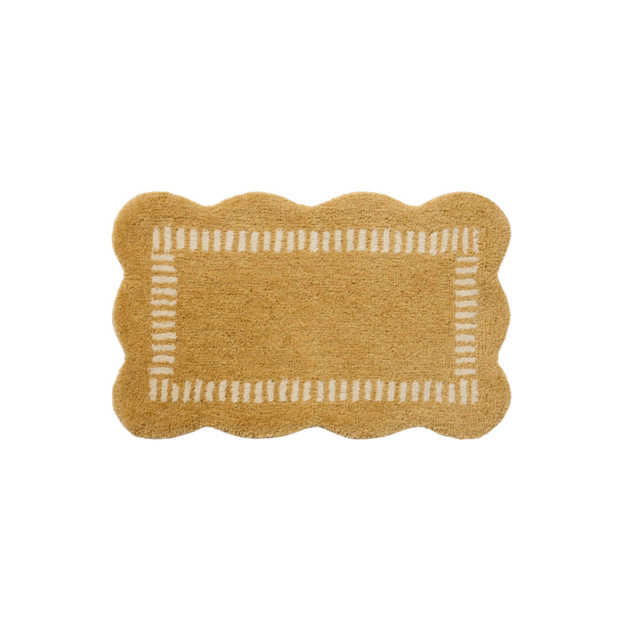 Valerie (Chris Loves Julia × Loloi) VLR-01 Bath Mat [Wheat/Ivory]
