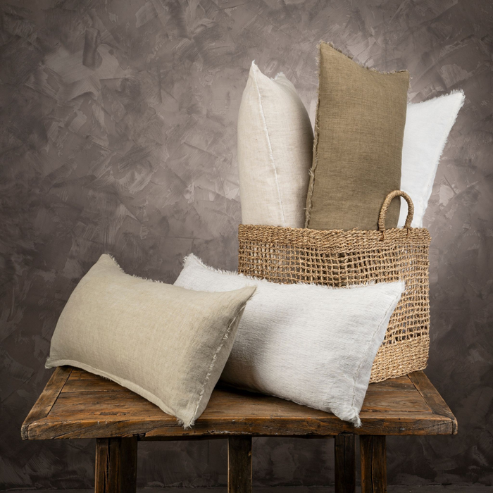 Lina Linen Pillow Chambray - 14" x 31"