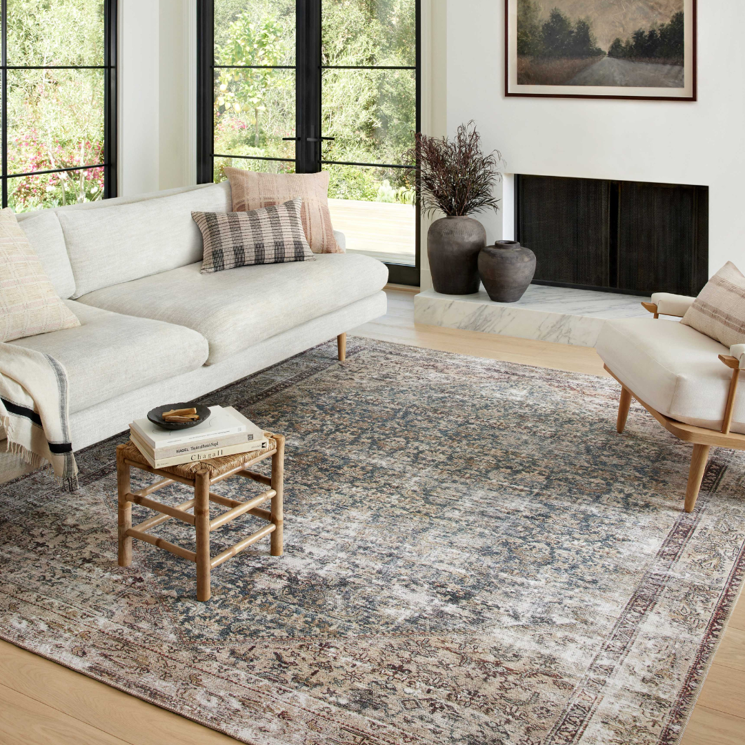 Georgie (Amber Lewis × Loloi) GER-04 Rug [Teal/Antique]
