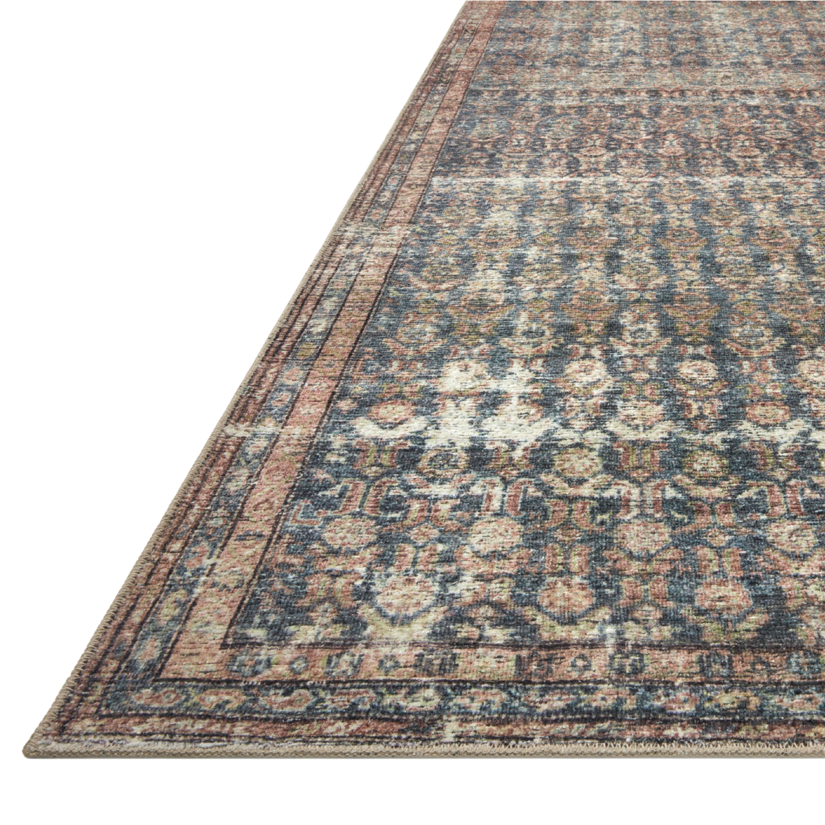 Billie (Amber Lewis × Loloi) BIL-02 Rug [Ocean/Brick]