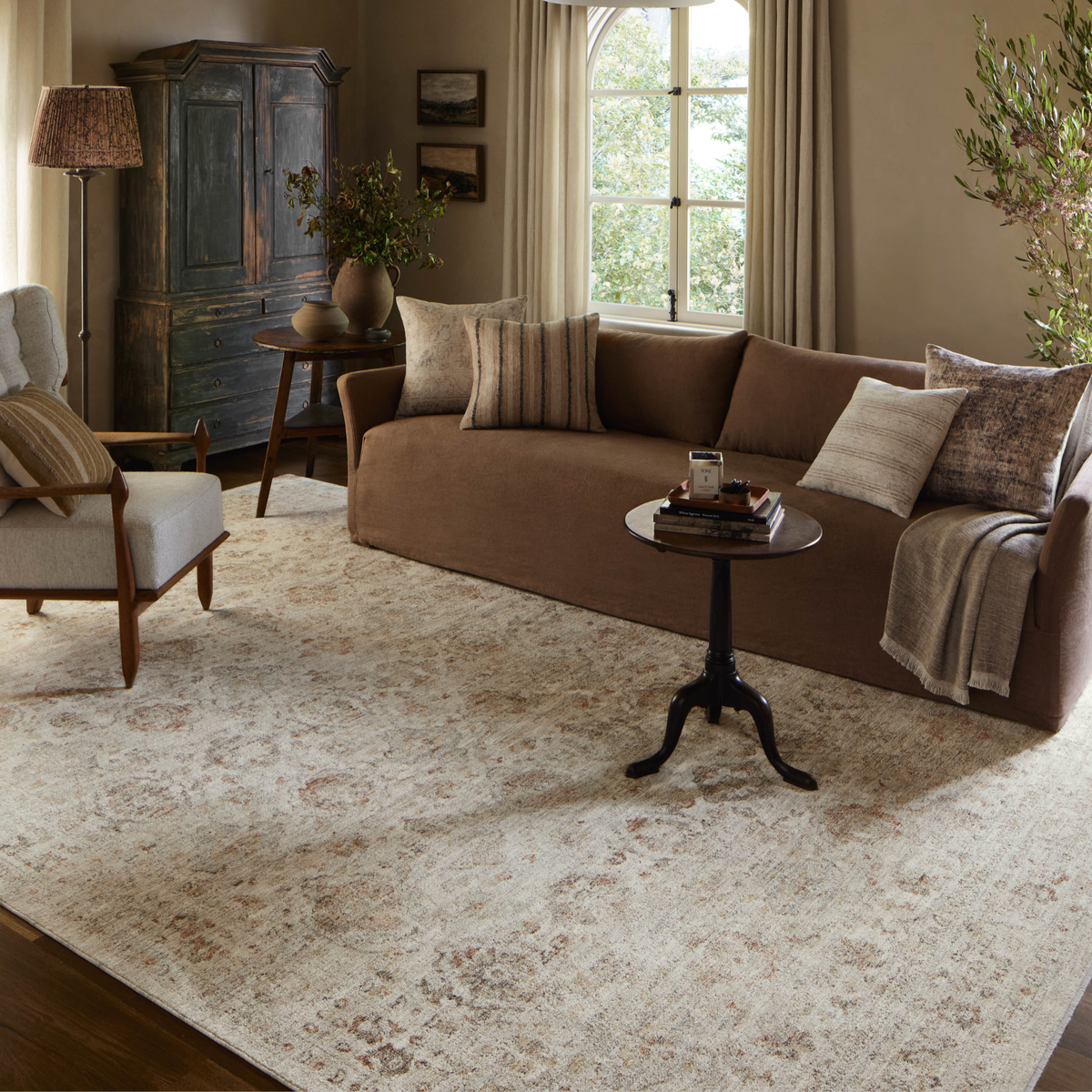 Honora (Amber Lewis × Loloi) HON-03 Rug [Beige/Spice]