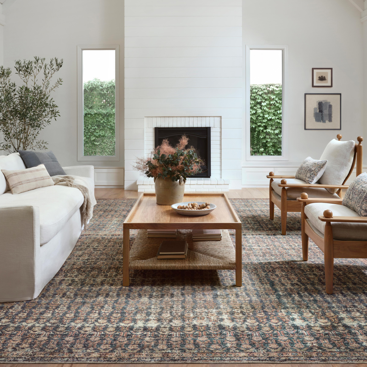 Billie (Amber Lewis × Loloi) BIL-02 Rug [Ocean/Brick]