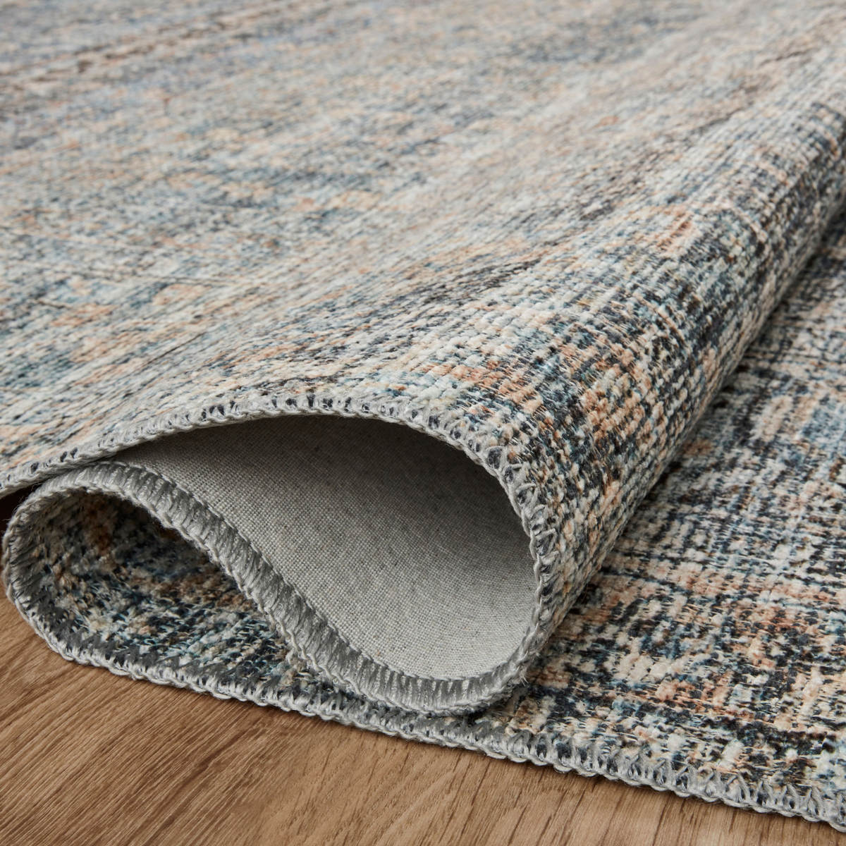 Billie (Amber Lewis × Loloi) BIL-05 Rug [Denim/Blush]