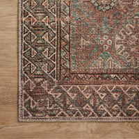 Billie (Amber Lewis × Loloi) BIL-04 Rug [Aqua/Rust]