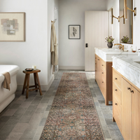 Billie (Amber Lewis × Loloi) BIL-04 Rug [Aqua/Rust]