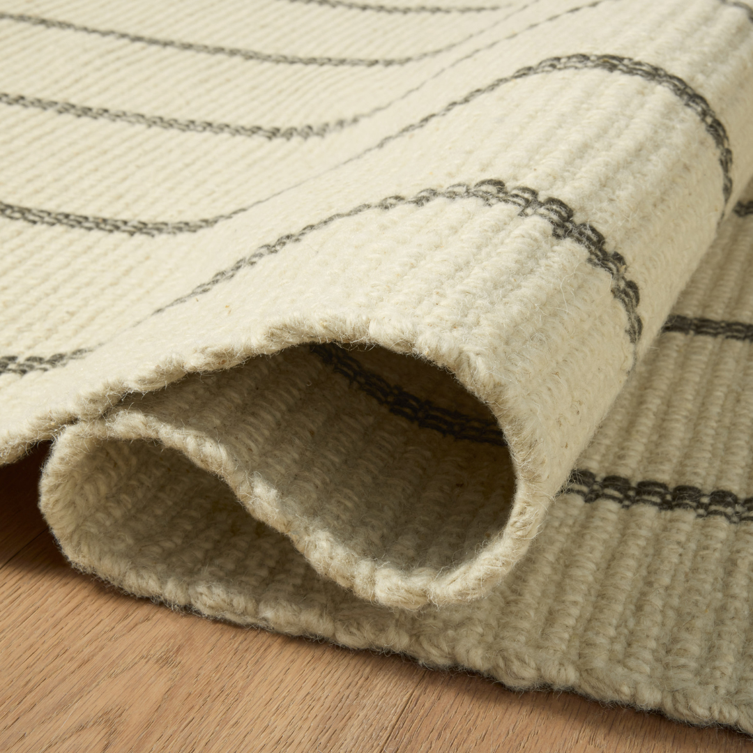 Harlan (Amber Lewis × Loloi) HLN-01 Rug [Ivory/Charcoal]