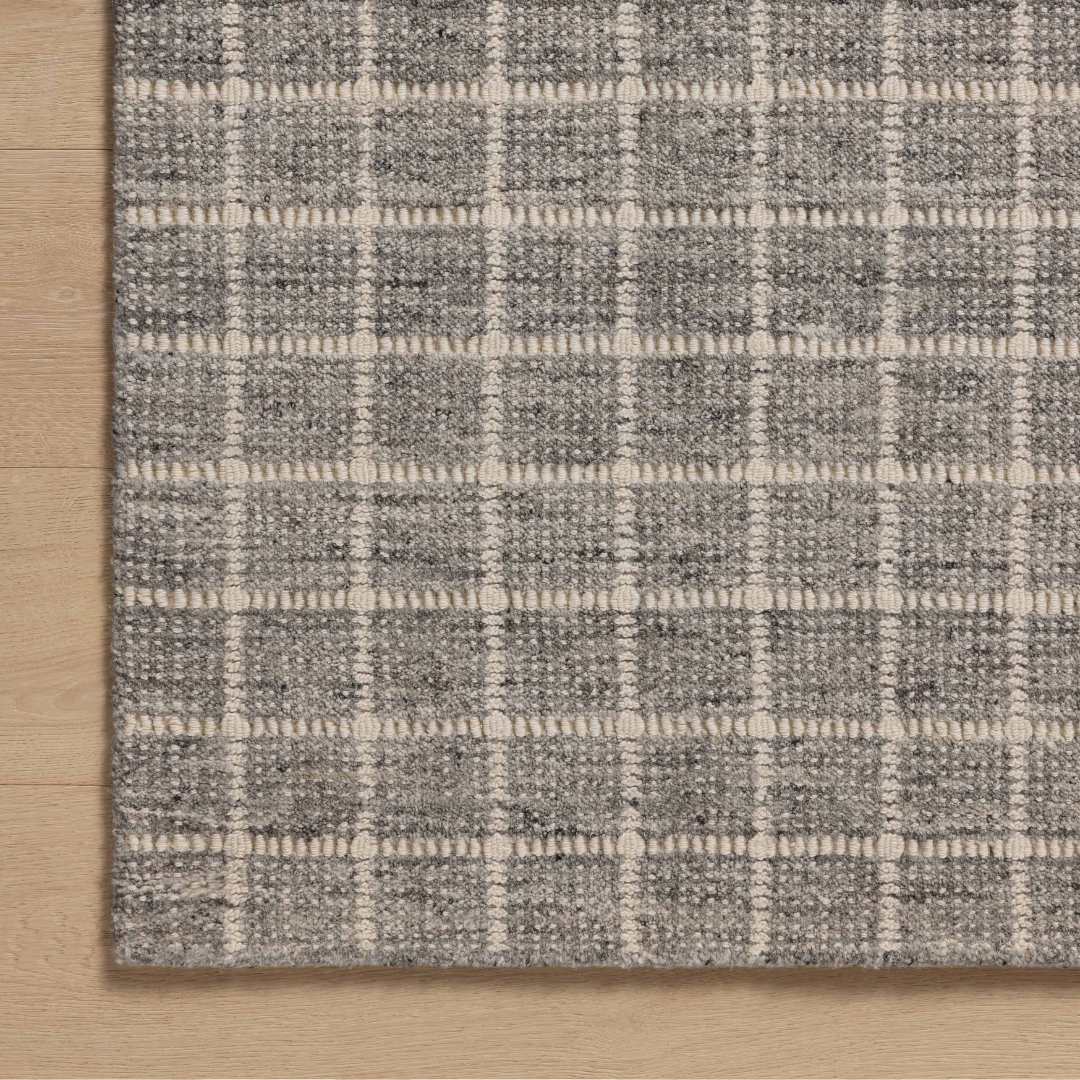 Cedar (Amber Lewis × Loloi) CED-01 Rug [Charcoal/Ivory]