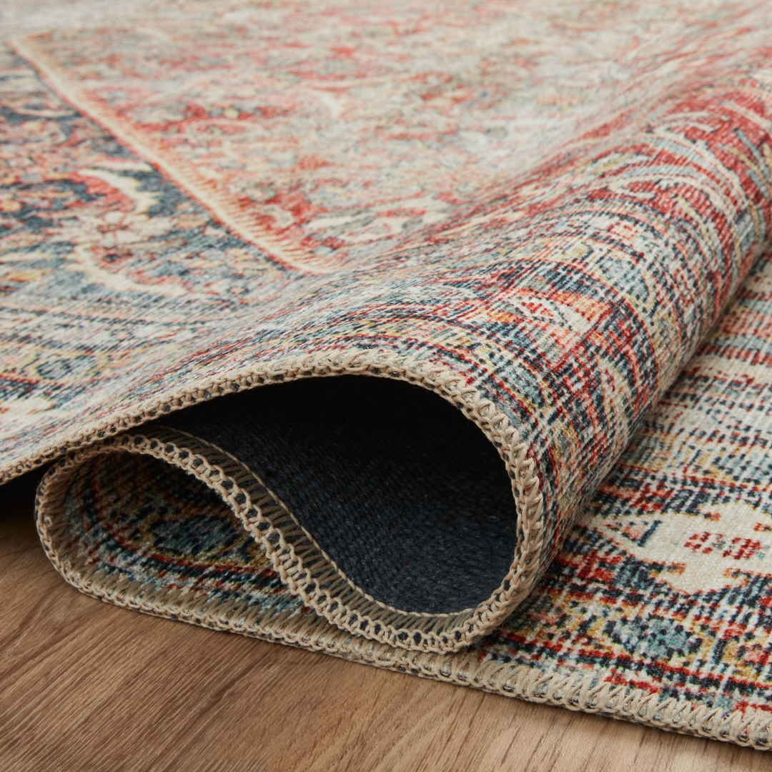 Georgie (Amber Lewis × Loloi) GER-01 Rug [Red/Navy]