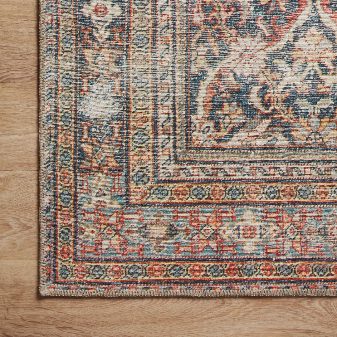 Georgie (Amber Lewis × Loloi) GER-01 Rug [Red/Navy]