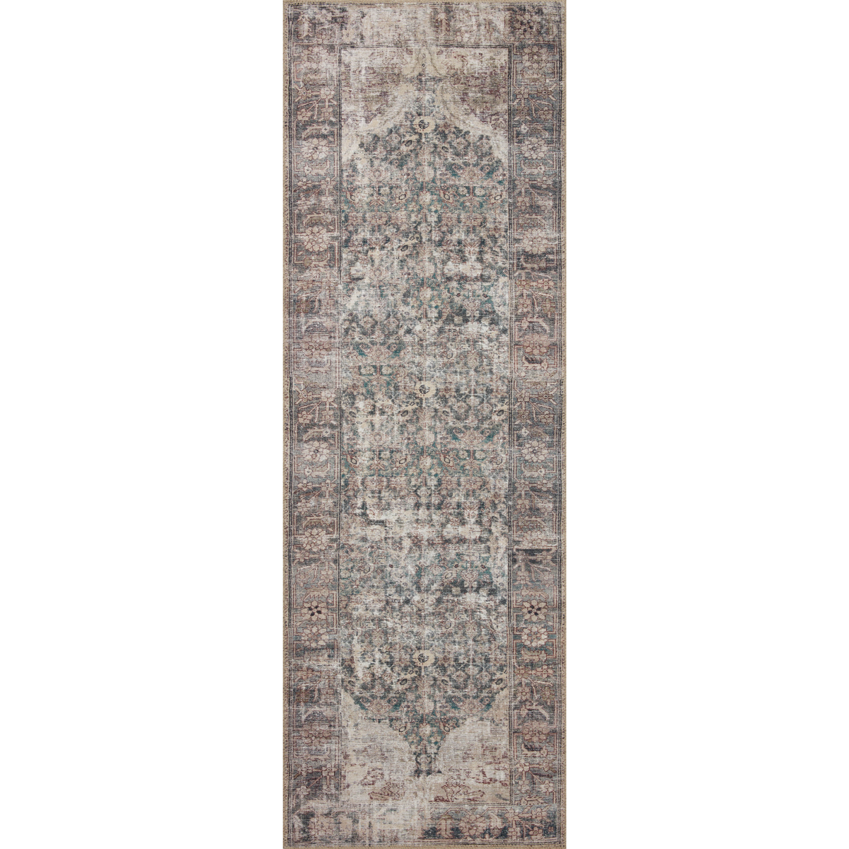 Georgie (Amber Lewis × Loloi) GER-08 Rug [Lagoon/Beige]