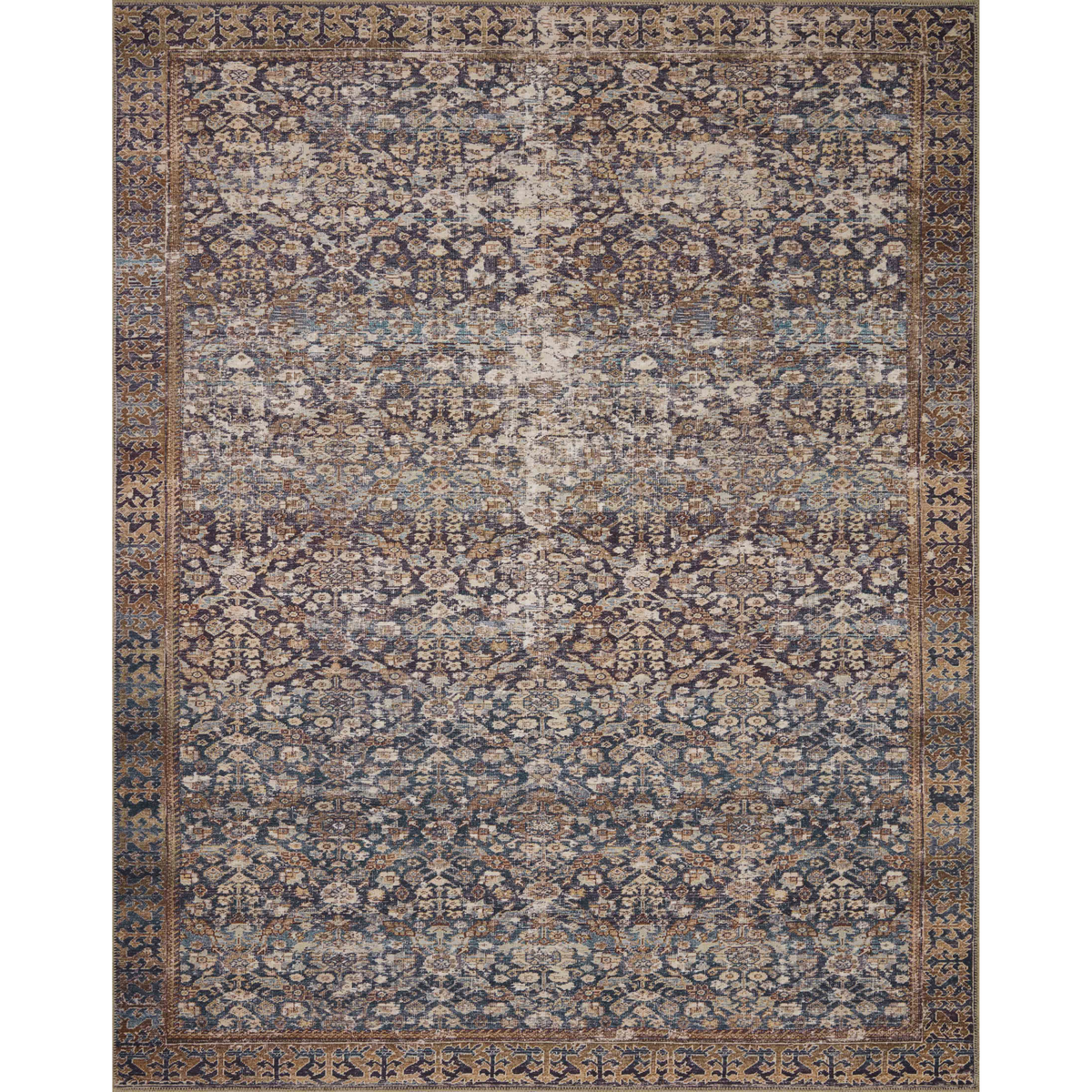 Georgie (Amber Lewis × Loloi) GER-05 Rug [Denim/Spice]