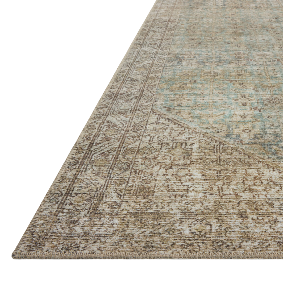 Cambria (Amber Lewis × Loloi) CBR-05 Rug [Aqua/Natural]