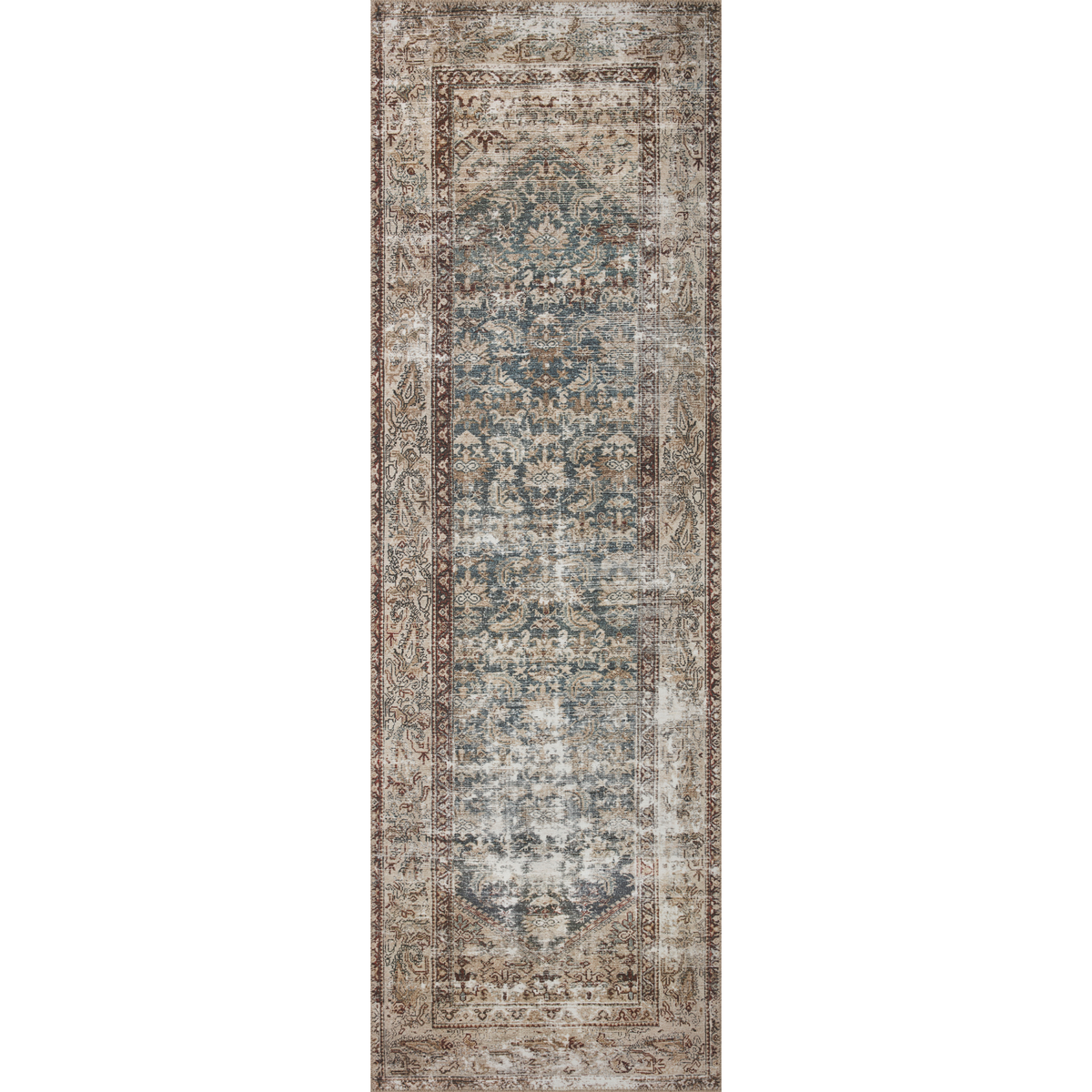 Georgie (Amber Lewis × Loloi) GER-04 Rug [Teal/Antique]
