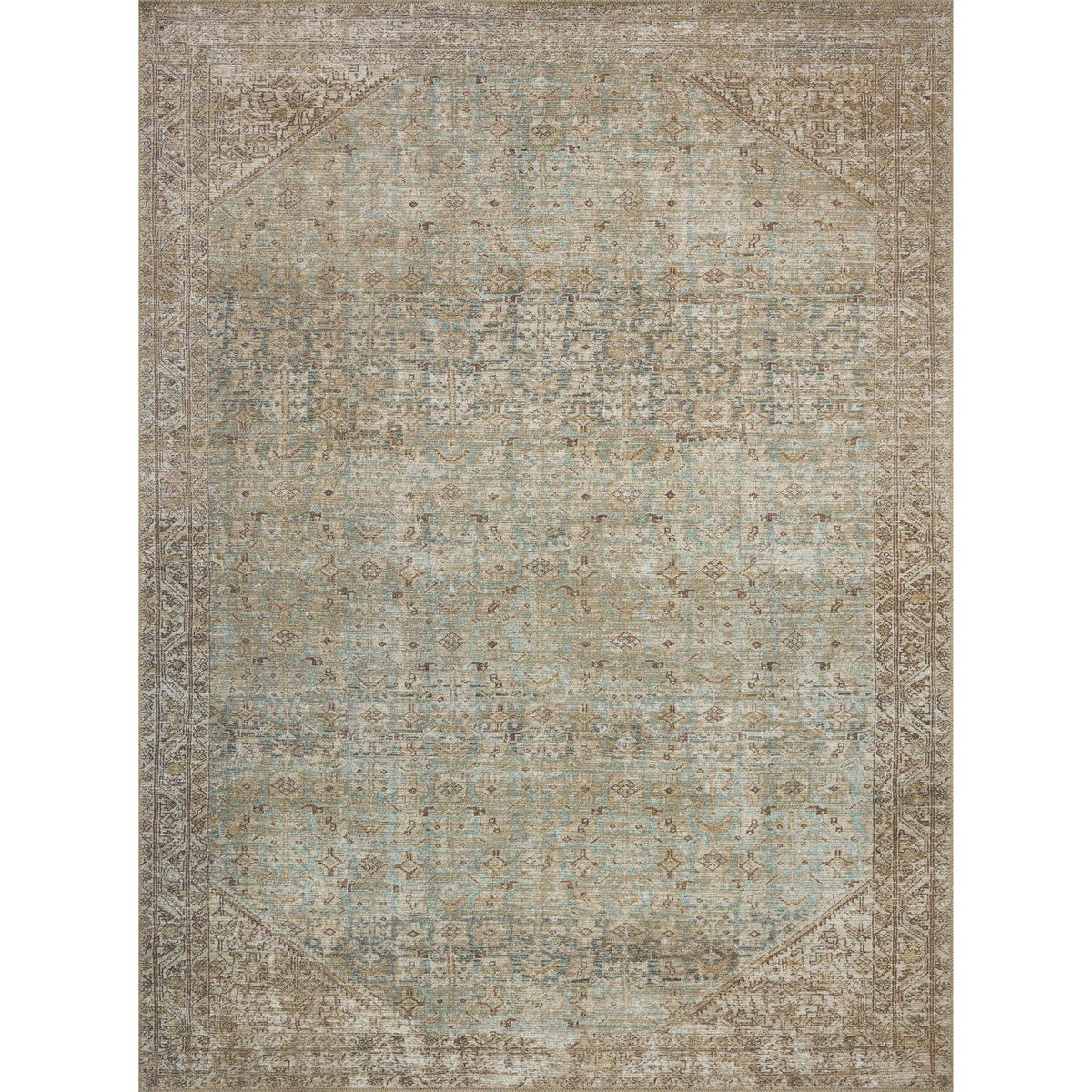 Cambria (Amber Lewis × Loloi) CBR-05 Rug [Aqua/Natural]